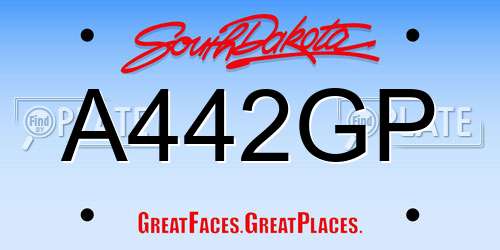 A442GP South Dakota License Plate