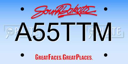 A55TTM South Dakota License Plate