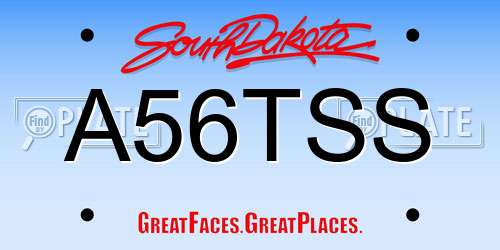 A56TSS South Dakota License Plate
