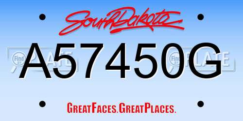 A57450G South Dakota License Plate