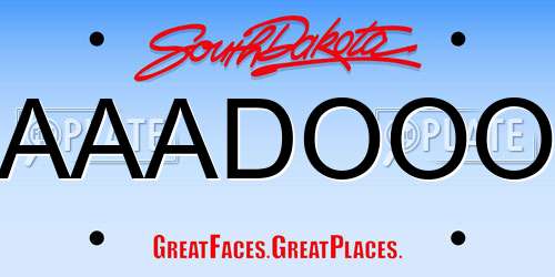 AAADOOO South Dakota License Plate