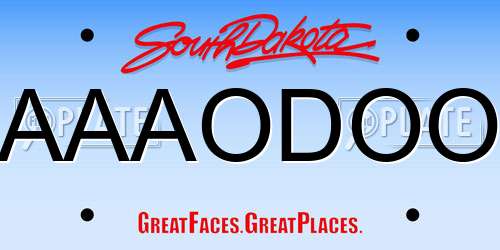 AAAODOO South Dakota License Plate