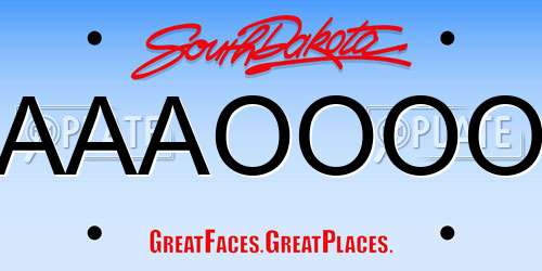 AAAOOOO South Dakota License Plate
