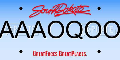 AAAOQOO South Dakota License Plate