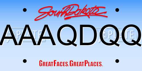AAAQDQQ South Dakota License Plate
