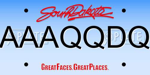 AAAQQDQ South Dakota License Plate
