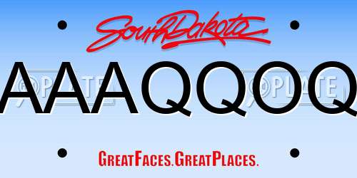 AAAQQOQ South Dakota License Plate