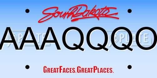 AAAQQQO South Dakota License Plate