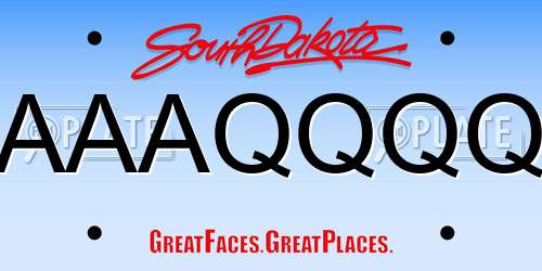 AAAQQQQ South Dakota License Plate