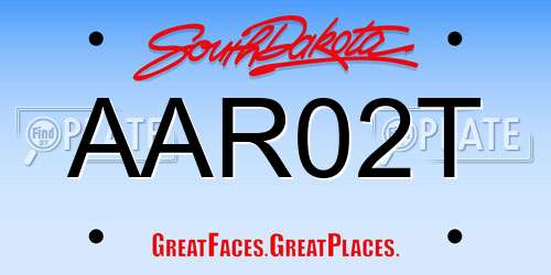 AAR02T South Dakota License Plate