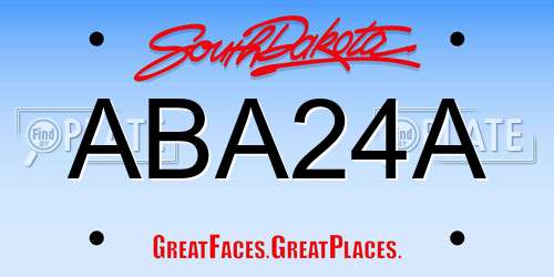 ABA24A South Dakota License Plate