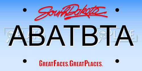 ABATBTA South Dakota License Plate
