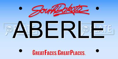 ABERLE South Dakota License Plate