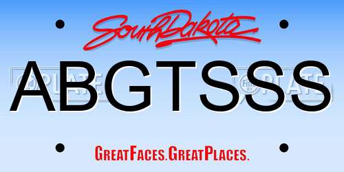 ABGTSSS South Dakota License Plate