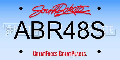 ABR48S South Dakota License Plate