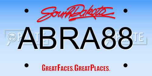 ABRA88 South Dakota License Plate