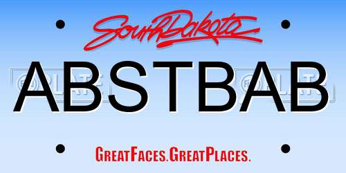 ABSTBAB South Dakota License Plate