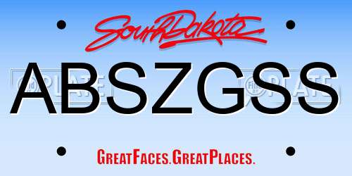 ABSZGSS South Dakota License Plate