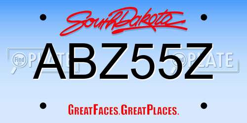 ABZ55Z South Dakota License Plate