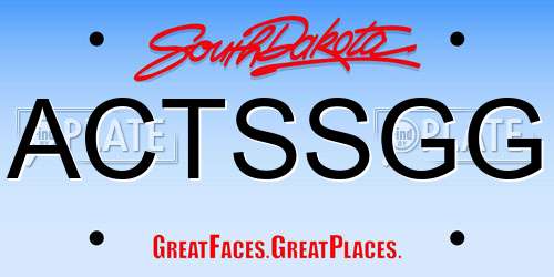 ACTSSGG South Dakota License Plate