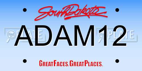 ADAM12 South Dakota License Plate