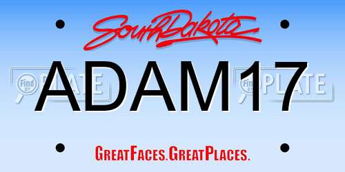 ADAM17 South Dakota License Plate