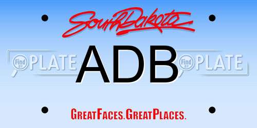 ADB South Dakota License Plate