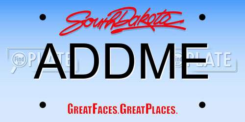 ADDME South Dakota License Plate