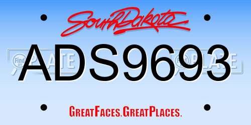ADS9693 South Dakota License Plate