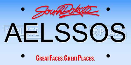 AELSSOS South Dakota License Plate