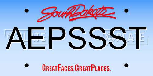 AEPSSST South Dakota License Plate