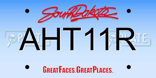 AHT11R South Dakota License Plate