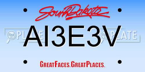 AI3E3V South Dakota License Plate