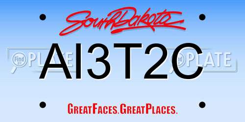AI3T2C South Dakota License Plate