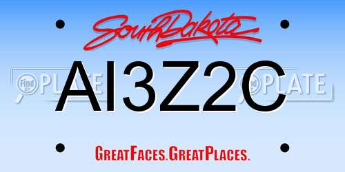 AI3Z2C South Dakota License Plate