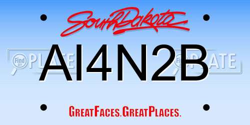AI4N2B South Dakota License Plate