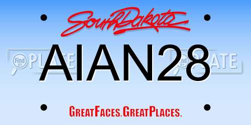 AIAN28 South Dakota License Plate