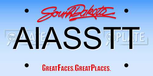 AIASSTT South Dakota License Plate
