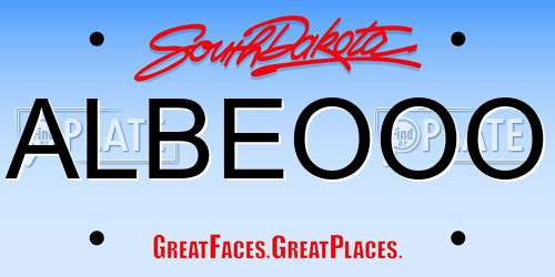 ALBEOOO South Dakota License Plate