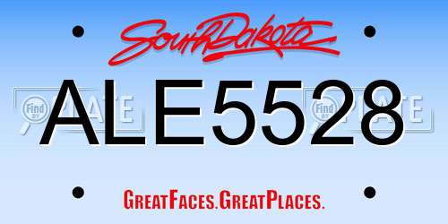 ALE5528 South Dakota License Plate
