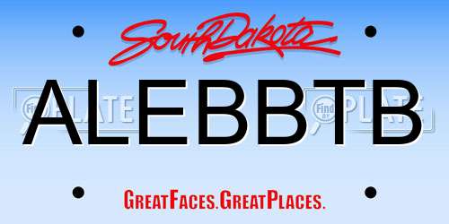 ALEBBTB South Dakota License Plate