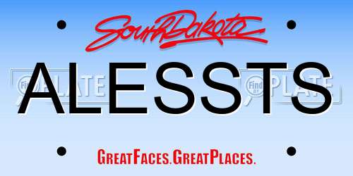 ALESSTS South Dakota License Plate
