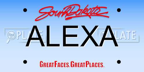 ALEXA South Dakota License Plate