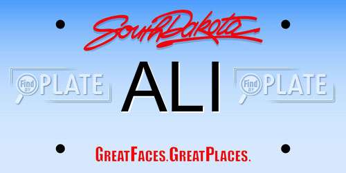 ALI South Dakota License Plate