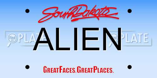 ALIEN South Dakota License Plate