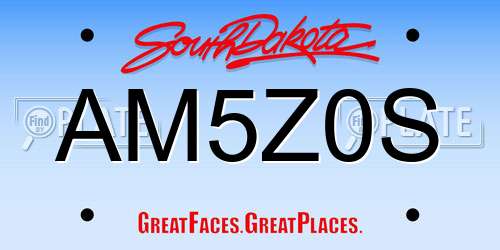 AM5Z0S South Dakota License Plate