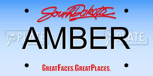 AMBER South Dakota License Plate