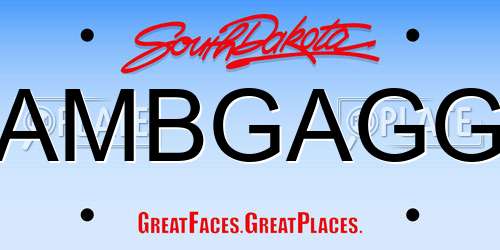 AMBGAGG South Dakota License Plate