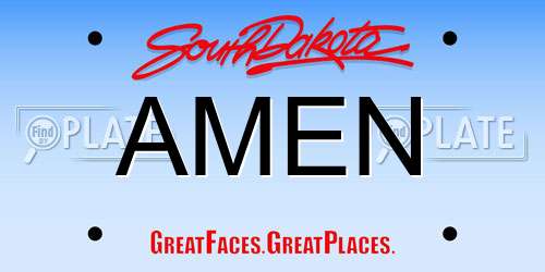 AMEN South Dakota License Plate
