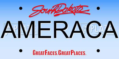 AMERACA South Dakota License Plate